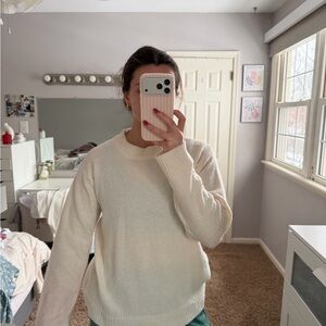 Ada Classic Cream Crew Neck Sweater